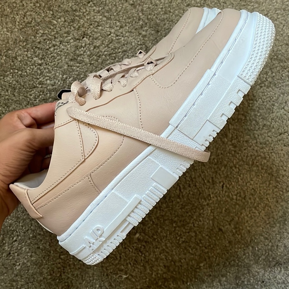 nike air force 1 pixel - particle beige/black/white/particle